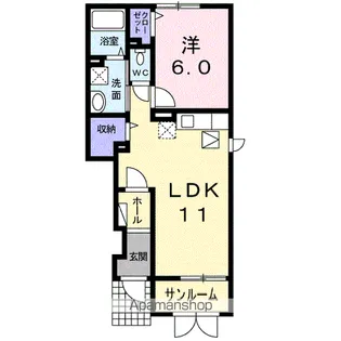 ブランシュ ネージュ Ⅰ【1階】の間取り