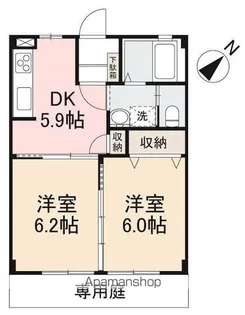 フォブール原リバージュ【1階】の間取り