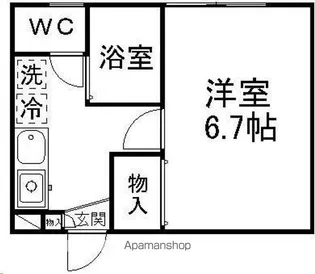 グランディール子平町【105号室】の間取り