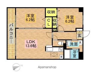 ネオジェラーモ【6階】の間取り