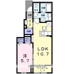 ララメゾン上二子【1階】の間取り