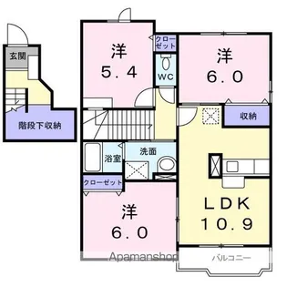 サンリット東山【2階】の間取り