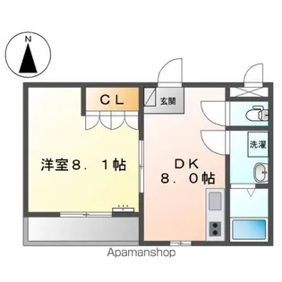 WEST・グロリアス【2階】の間取り
