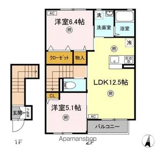 メゾンド・ノワールI【2階】の間取り