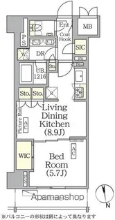 1LDKの間取り画像