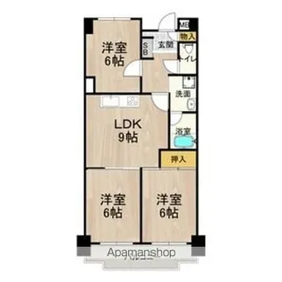 シャトー・レイクルイーズ【4階】の間取り