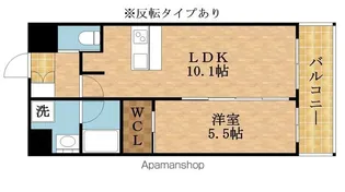 プレジオ西中島ASIAN【9階】の間取り