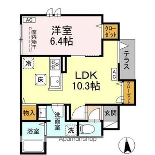 グラナーデ大和町【1階】の間取り