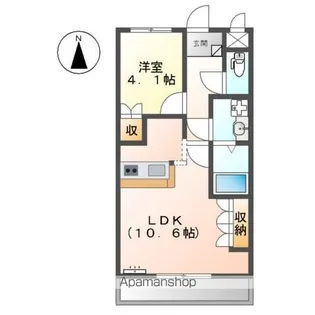 ツインクルレインボー【203号室】の間取り
