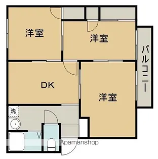 コーポファミールC【202号室】の間取り