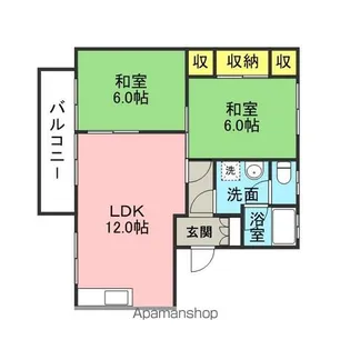 コーポエバーグロー【D203号室】の間取り