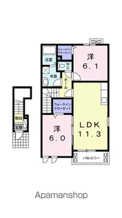 ル シエル Ⅲ【2階】の間取り