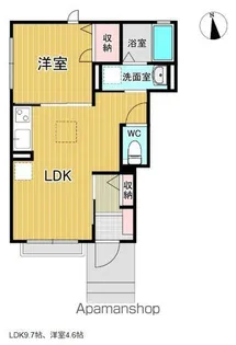 宮城県岩沼市松ケ丘4丁目【アパート】の間取り