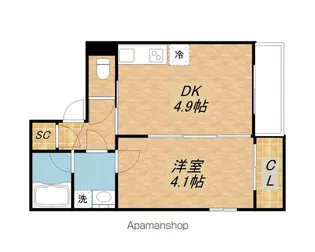 エルミナ ノルド【101号室】の間取り