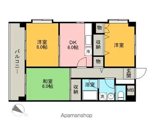 千葉県浦安市富士見2丁目【マンション】の間取り