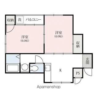 メゾン片岡【1階】の間取り