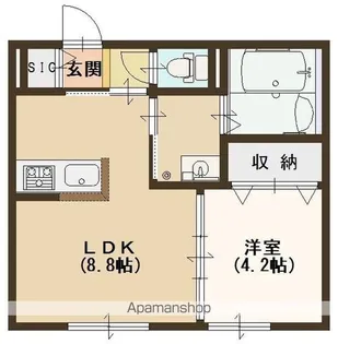 CASA DOMANI【101号室号室】の間取り