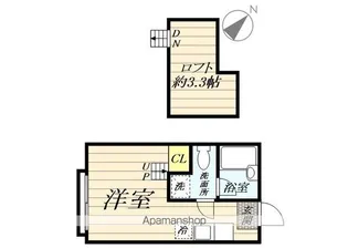 ヒルスミキ上倉田【1階】の間取り