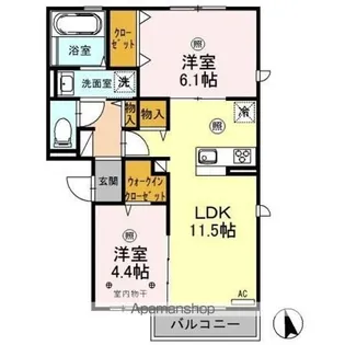 パークハイム【2階】の間取り
