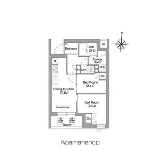 コンフォリア・リヴ南品川【1階】の間取り