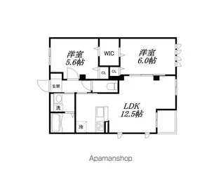 プチ・メゾンブランシュ【201号室】の間取り