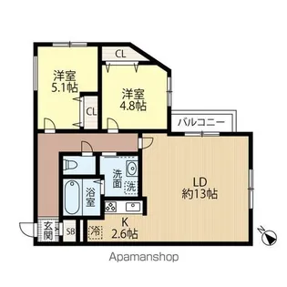 WELL BRIGHT東雲 RESIDENCE【2階】の間取り