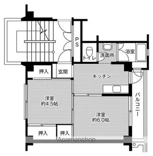 ビレッジハウス中津川第二2号棟【406号室】の間取り