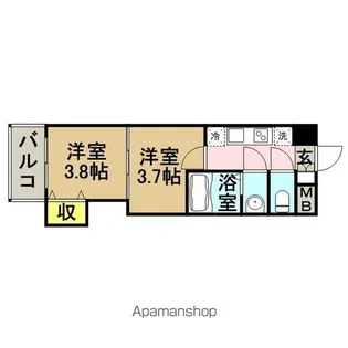 アリビオ博多駅北【1203号室】の間取り