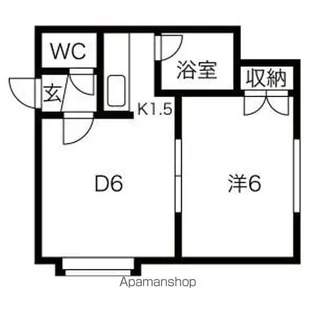 エントピア南郷【201号室】の間取り