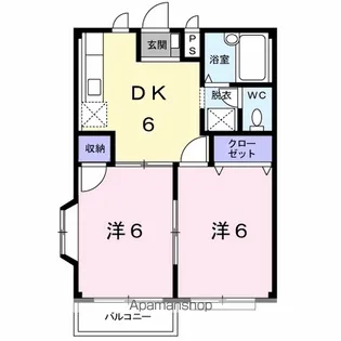 エルディム高木【2階】の間取り