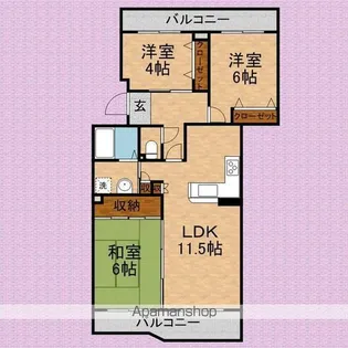 コーポレート志木街道【3階】の間取り