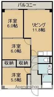 第1シャトウはまなす【3階】の間取り