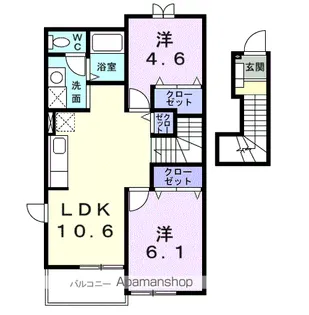 コッコアナ2【2階】の間取り