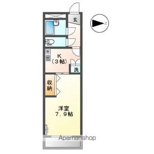 ハイツホウジョウ【1階】の間取り