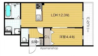 YOURMAISON TENMA【102号室号室】の間取り