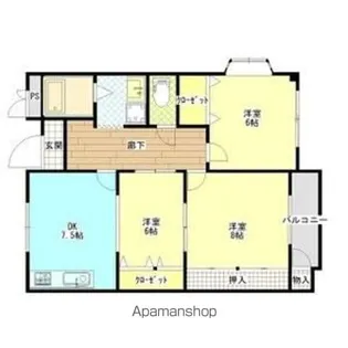 ロイヤルハイツ【301号室】の間取り