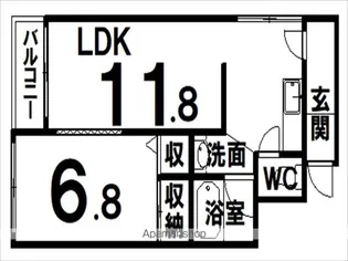 ロイヤル弐番館【306号室】の間取り