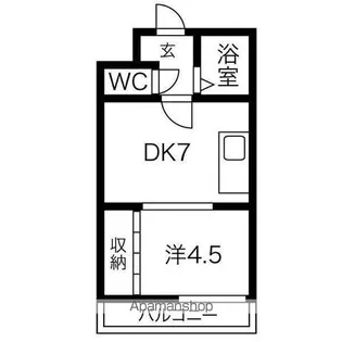 アート本通【302号室】の間取り