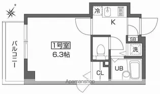 ベルファース早稲田【2階】の間取り