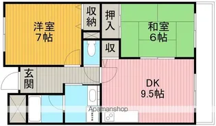 ユマン蛍苑【1階】の間取り