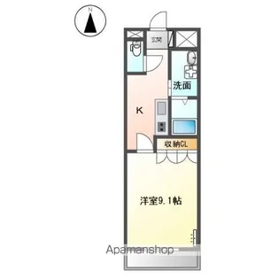 ステラ フィオーレ【102号室】の間取り