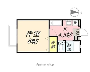 パークサイドなんば A【2階】の間取り