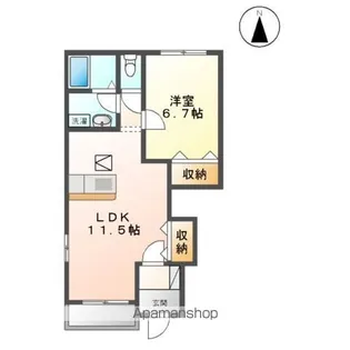 ヴィラ・エクセレント【1階】の間取り