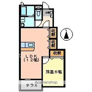 アウローラSⅢ【1階】の間取り