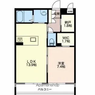 グラシアス【204号室】の間取り