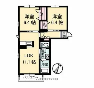 シャーメゾングランデ【2階】の間取り