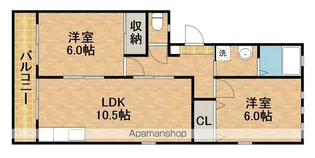 サンクエスA【1階】の間取り
