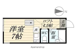 ユナイト汐入ポワティエ【1階】の間取り