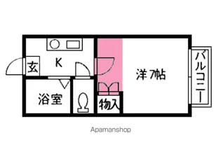 クォリティ青葉【213号室】の間取り