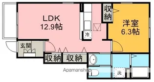 アドラブール A【1階】の間取り